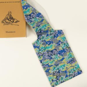 Pochette à nouer Sakura bleu vert