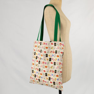 Tote doublé Maneki-Neko Beige