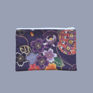 Trousse zippée violette