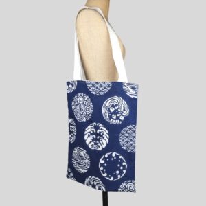 Tote Bag Tenugui Blue and White