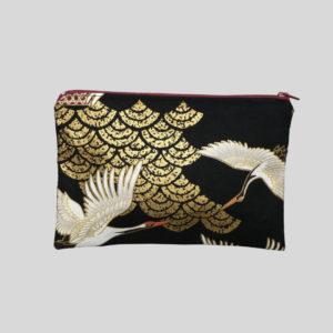 Trousse zippée Tsuru noire