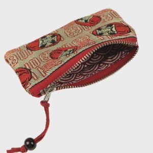 Porte-monnaie zippé en Tatami-Beri