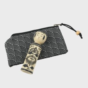 Porte-monnaie zippé en Tatami-Beri