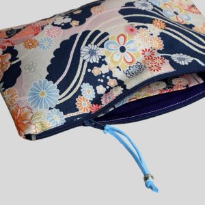Trousse zippée fleurs