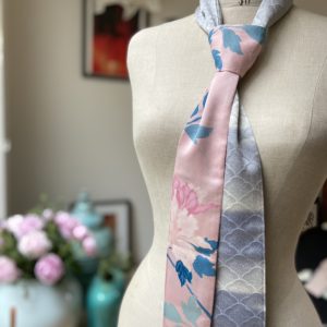 Ceinture upcyclée en soie de kimono