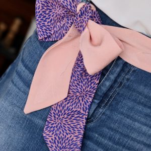Ceinture upcyclée en soie de kimono