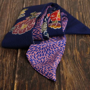 Ceinture upcyclée en soie de kimono