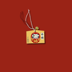 Mini Ema Daruma clochette du sanctuaire Oji Inari