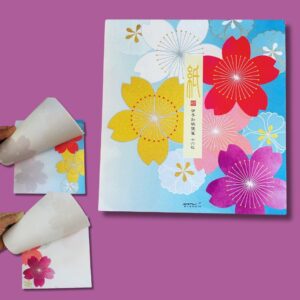 Papier à lettres washi, motif fleur de sakura