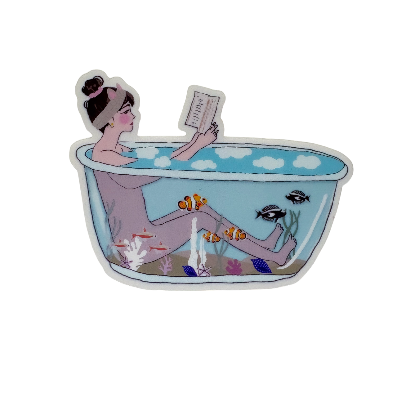 Big Bathtime clear sticker