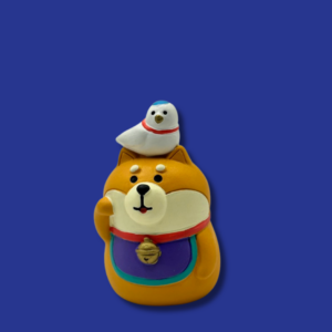 Figurine chien en polyrésine.