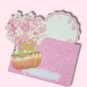 Carte postale 3D Chat Sakura