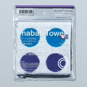 Serviette carré DOT white & marine Family Mart